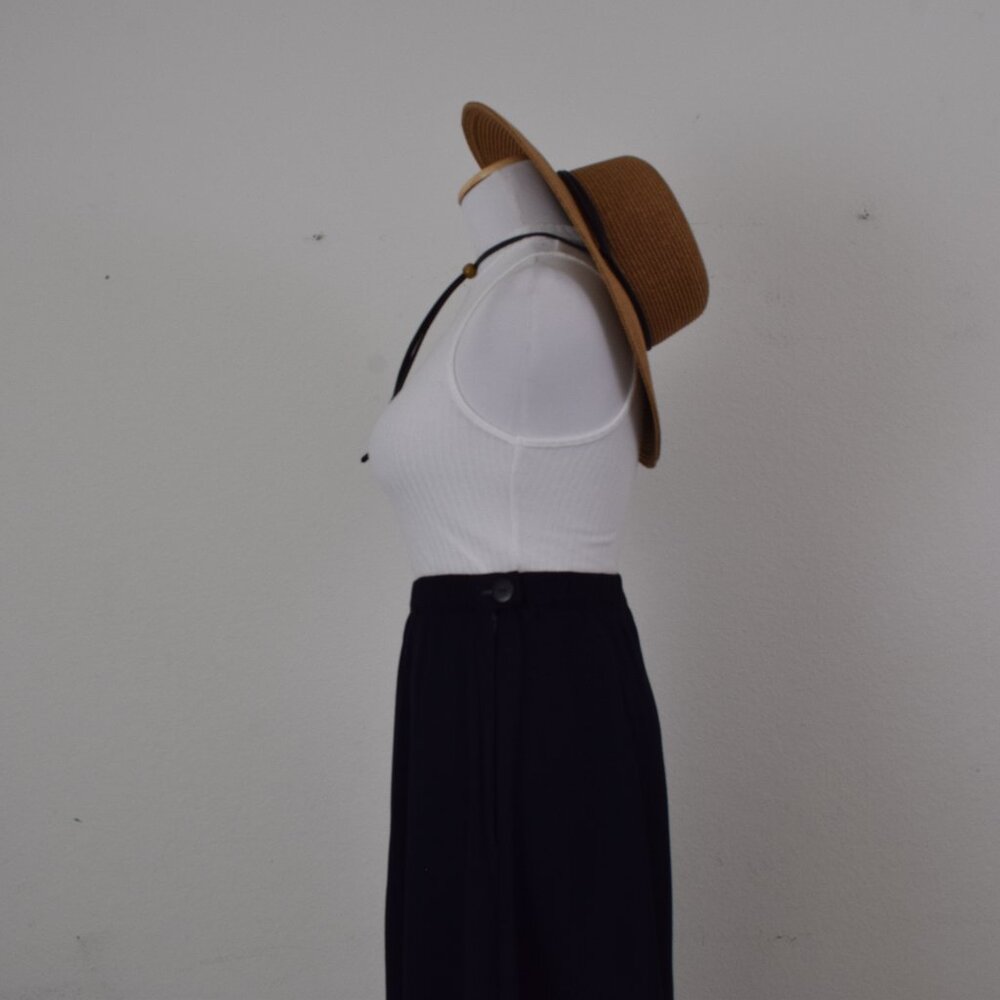 Vintage 80s DION Navy Midi Skirt size L | 28-30 waist - Picture 2 of 10